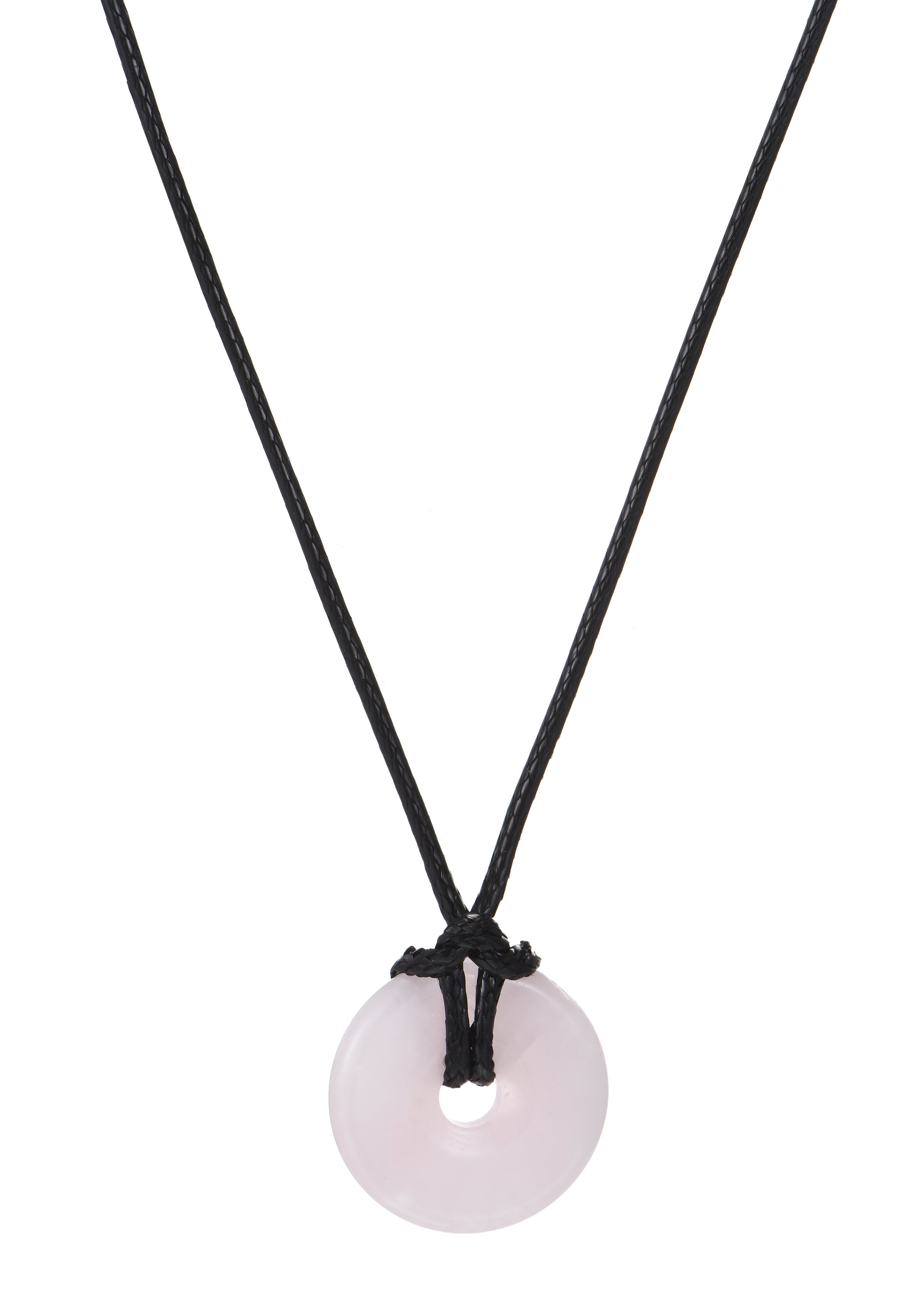 Charm-Kordelkette – Liebe (Rosenquarz)