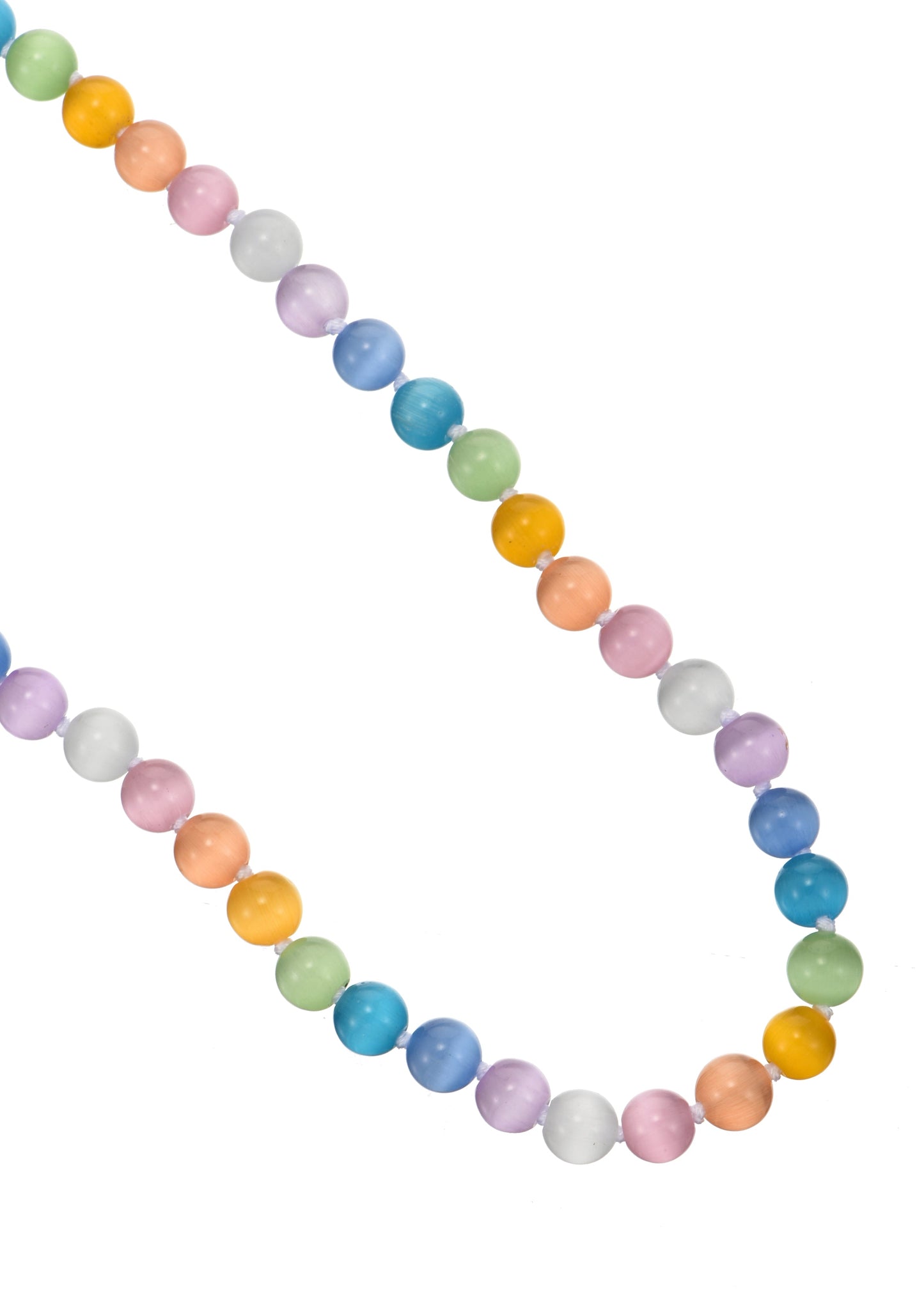 Fiorella – Bunte Cateye-Halskette aus Naturstein