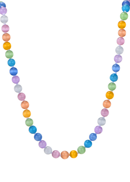 Fiorella – Bunte Cateye-Halskette aus Naturstein