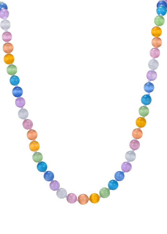 Fiorella – Bunte Cateye-Halskette aus Naturstein
