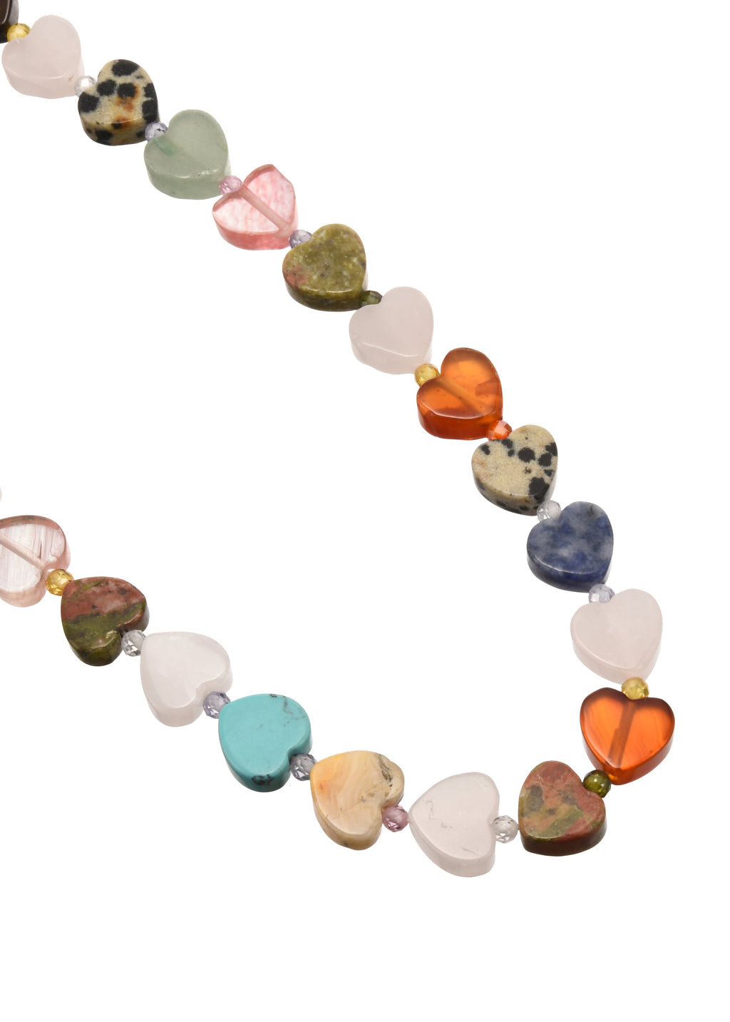 Lola Bunte Naturstein-Herzkette