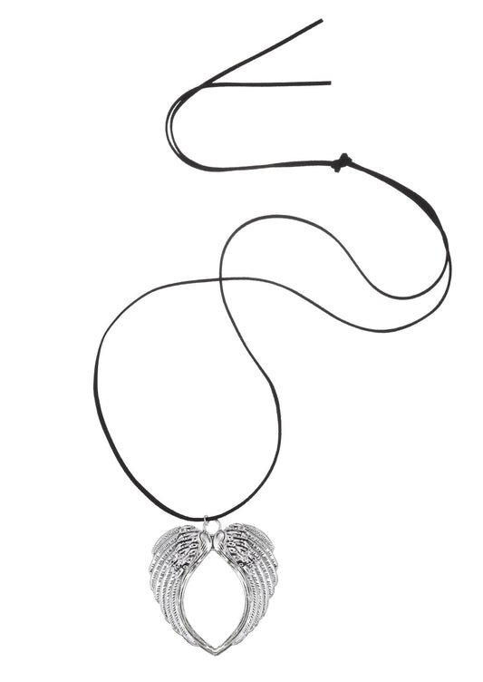 Hallowing Angle Wings Silver Necklace