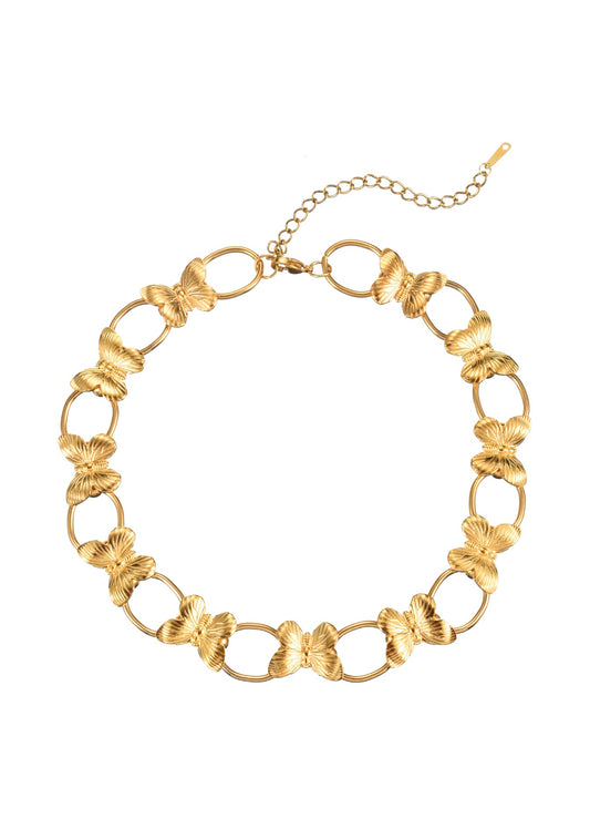 Riesige goldene Mottenkette