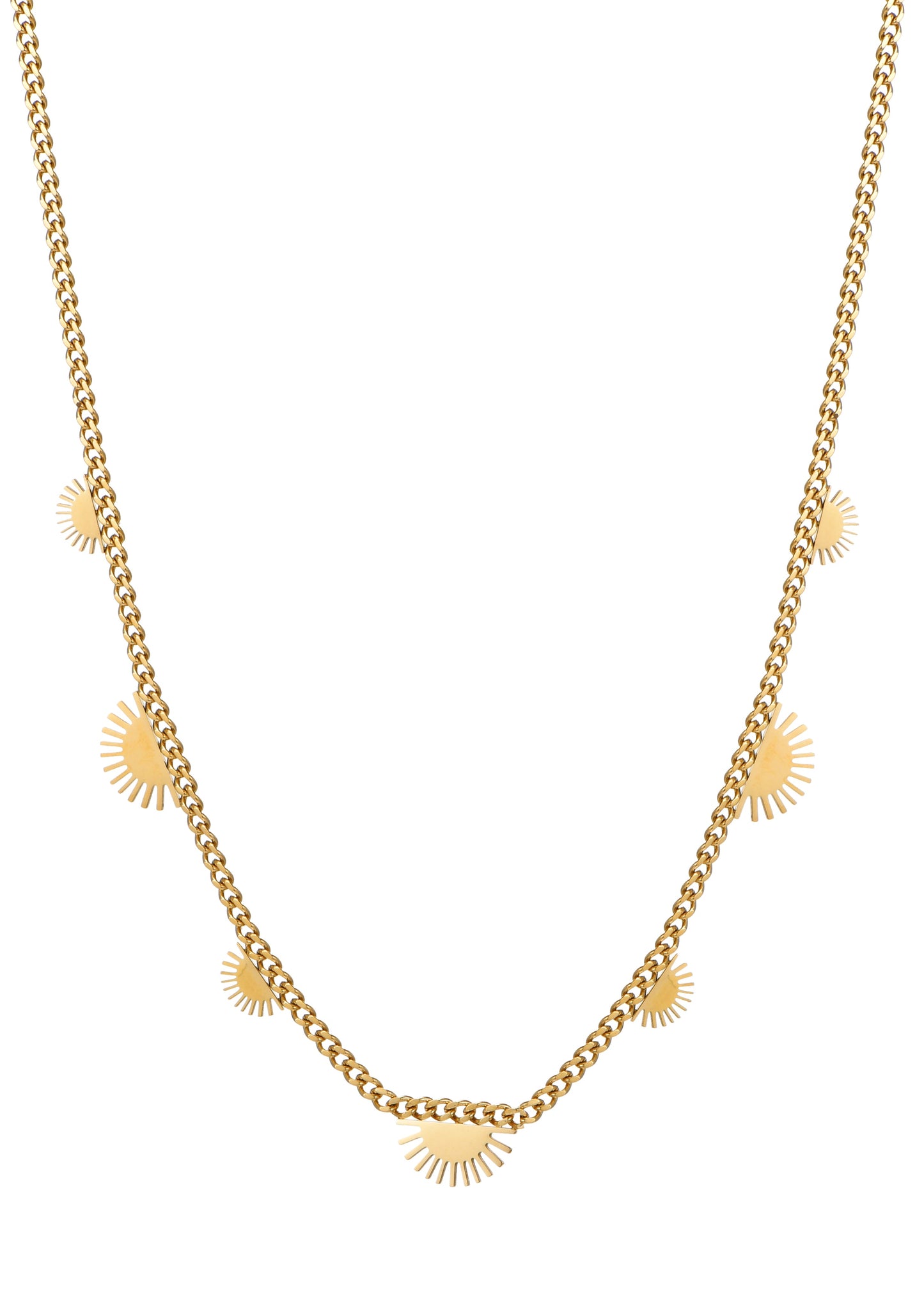 Lucius Sun Sunshine Layer Golden Necklace