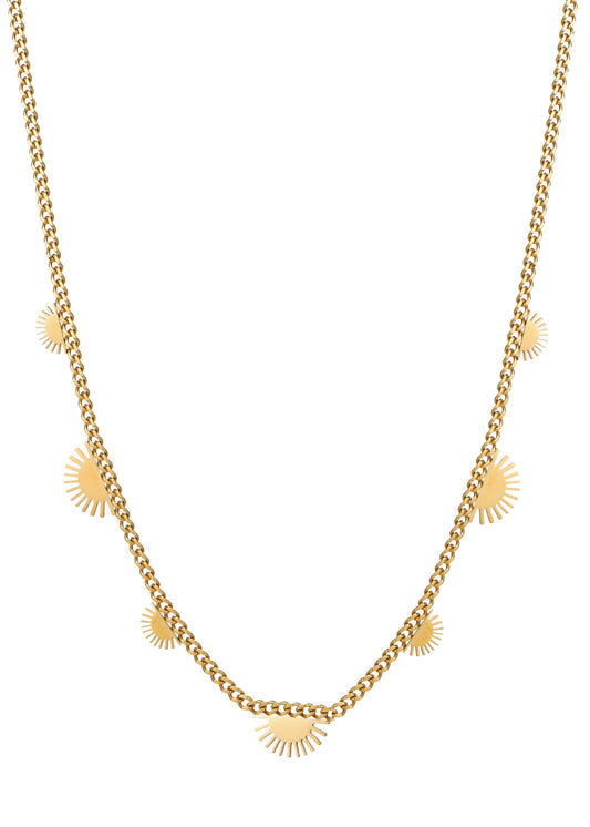 Lucius Sun Sunshine Layer Golden Necklace