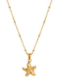 Goldene Halskette Natalia mit Seestern
