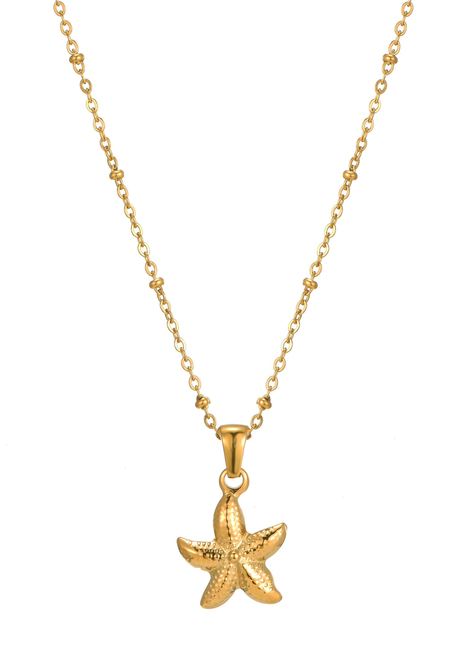 Goldene Halskette Natalia mit Seestern