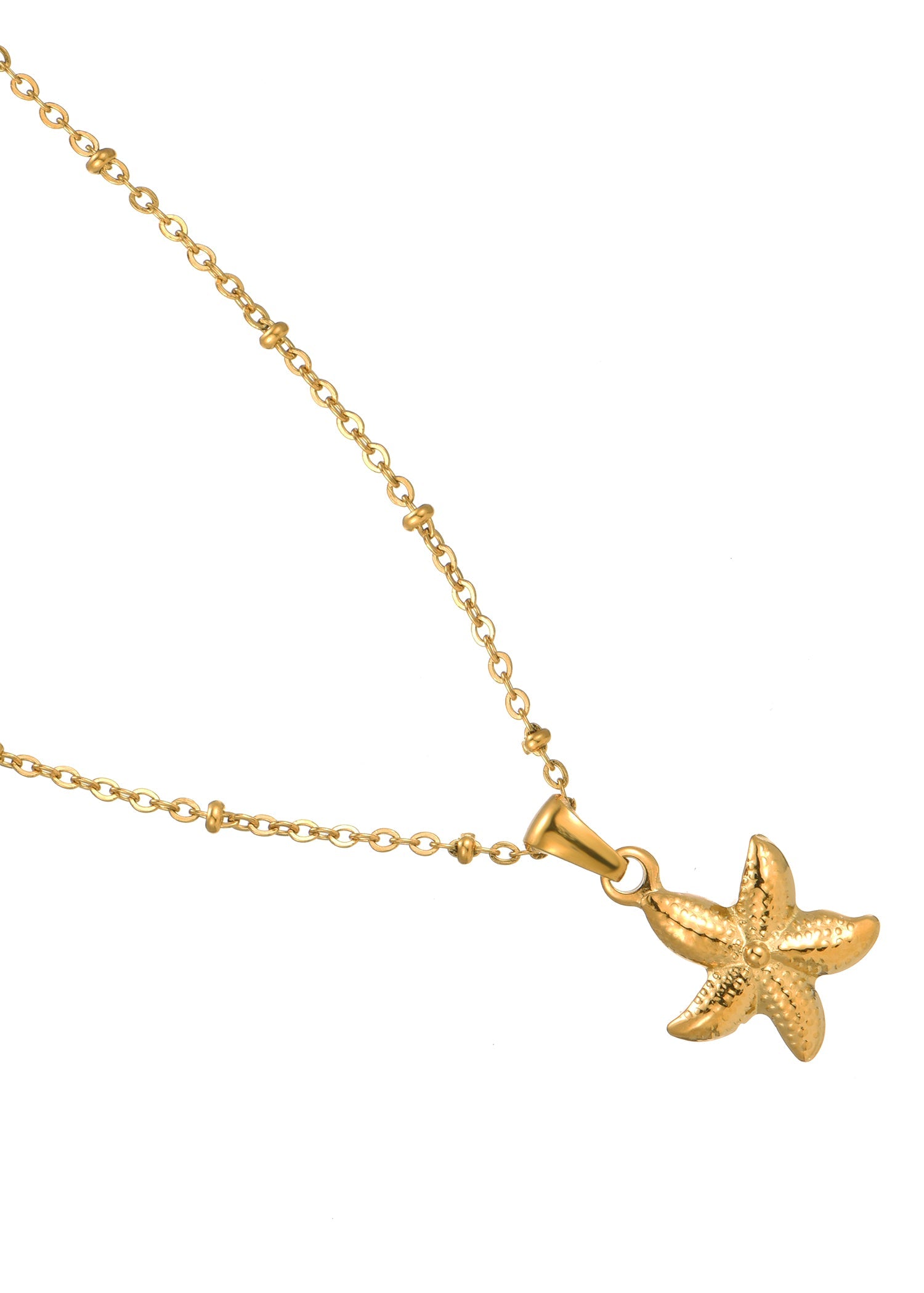 Goldene Halskette Natalia mit Seestern