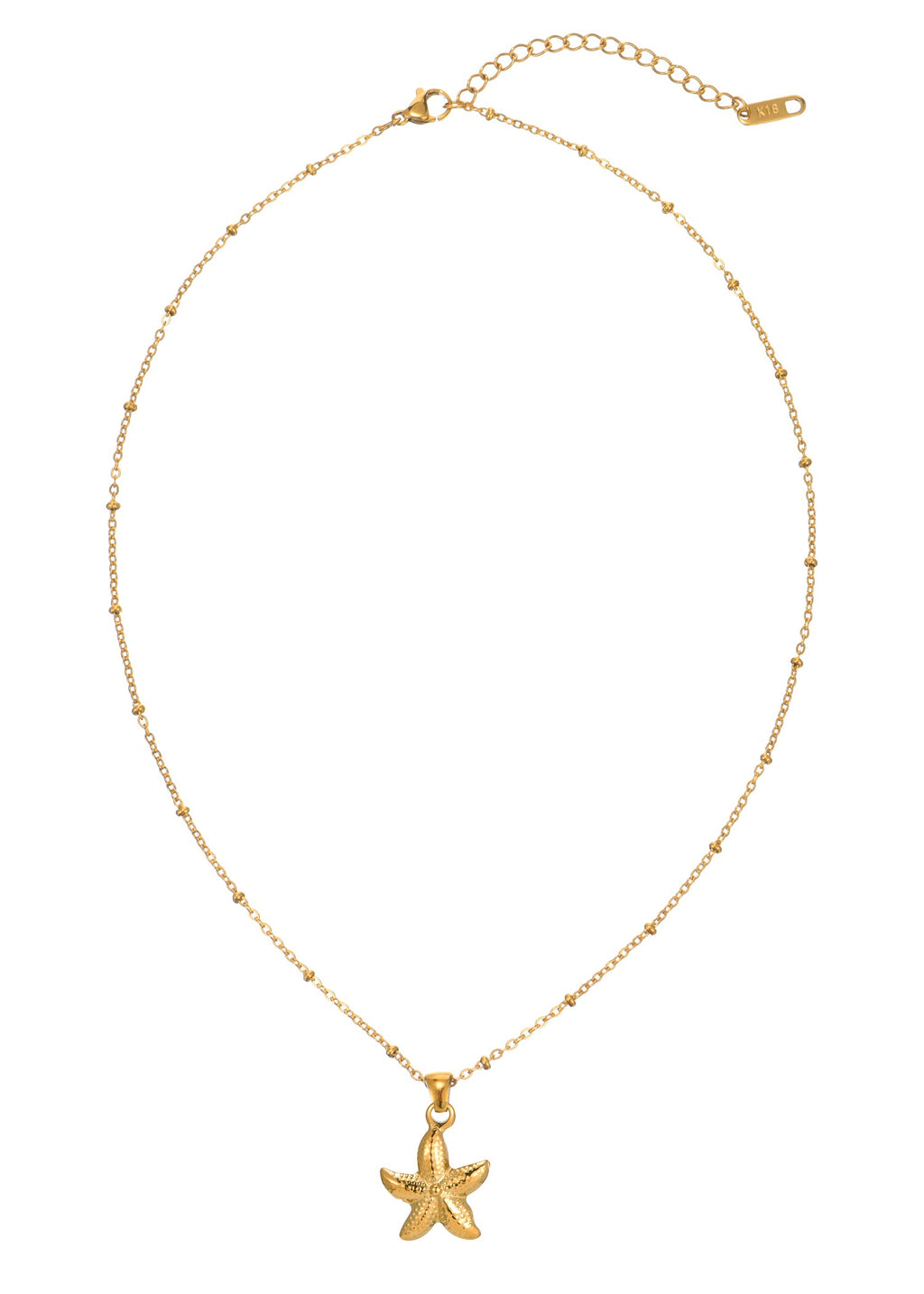 Goldene Halskette Natalia mit Seestern