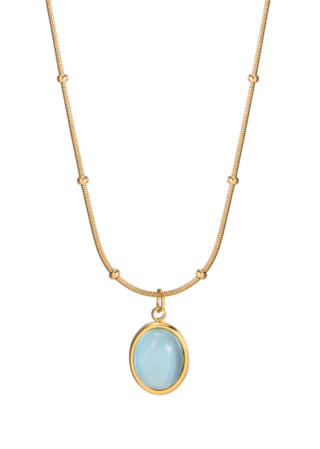 Lam Ice Blue Golden Necklace