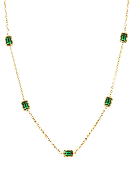 Collana dorata Delilah Green Love