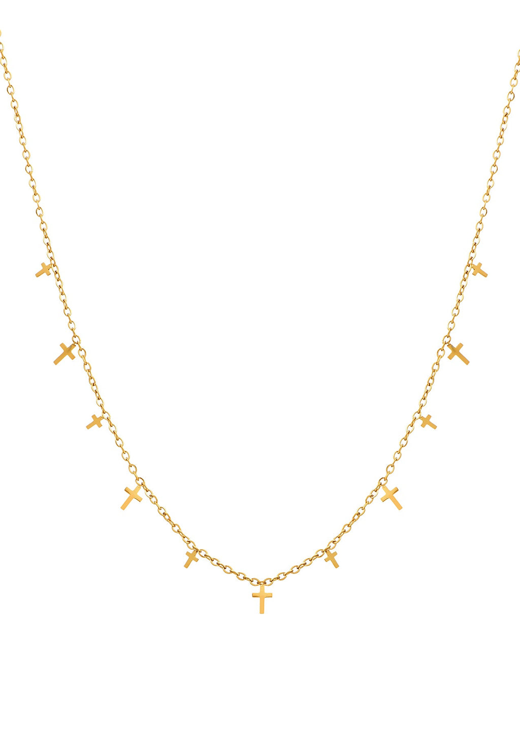 Mina Mini-Kreuz-Halskette in Gold