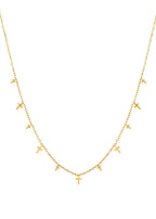 Mina Mini-Kreuz-Halskette in Gold