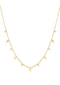 Mina Mini-Kreuz-Halskette in Gold