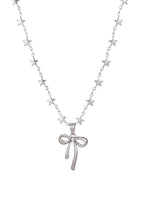 Gina Star Bow Silver Necklace