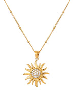 Fanco Glitzernde Sonnen-Goldkette