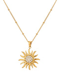 Fanco Glitzernde Sonnen-Goldkette