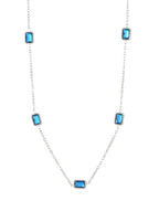 Lam Blau Silber Halskette