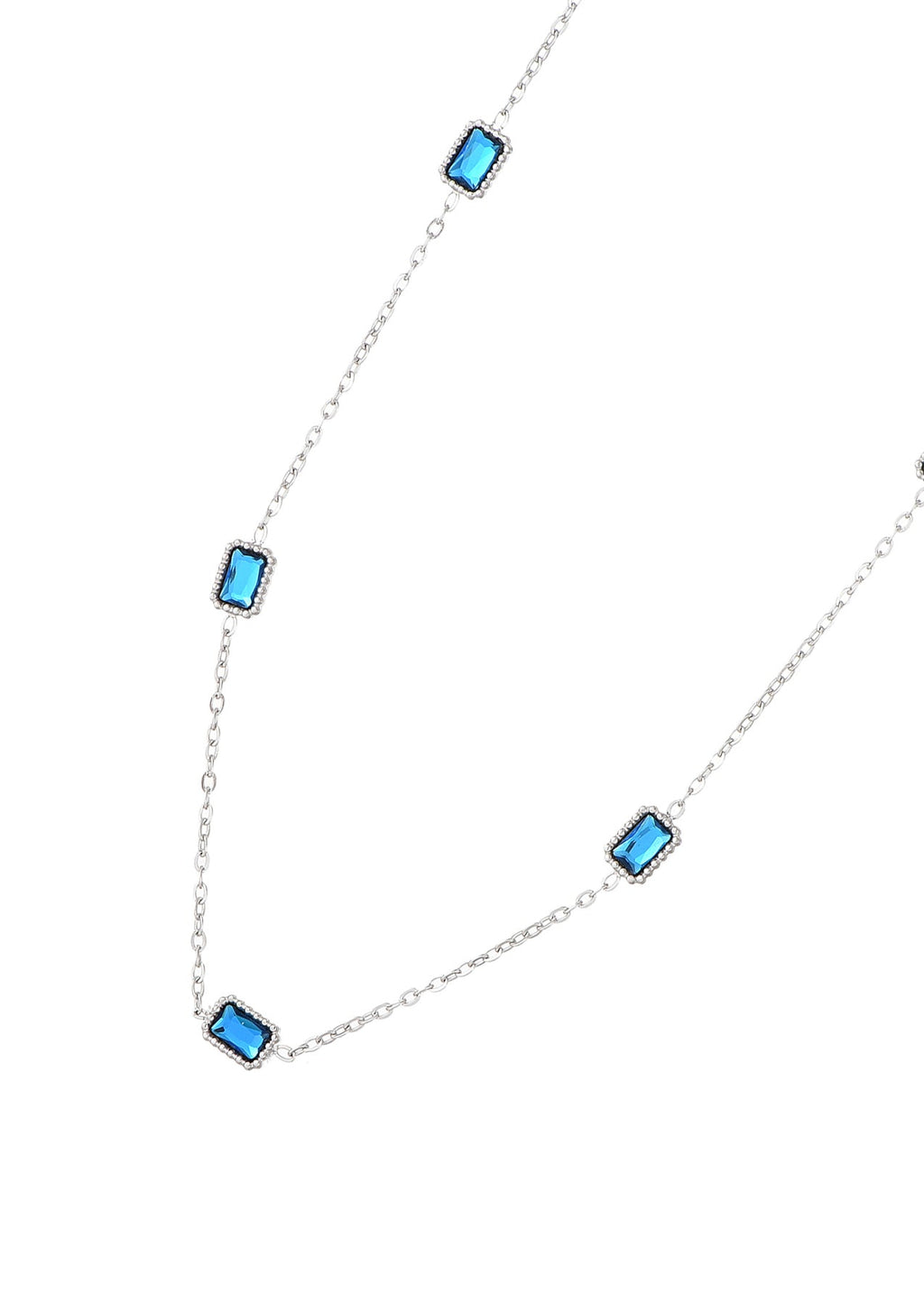 Lam Blau Silber Halskette