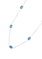 Lam Blau Silber Halskette