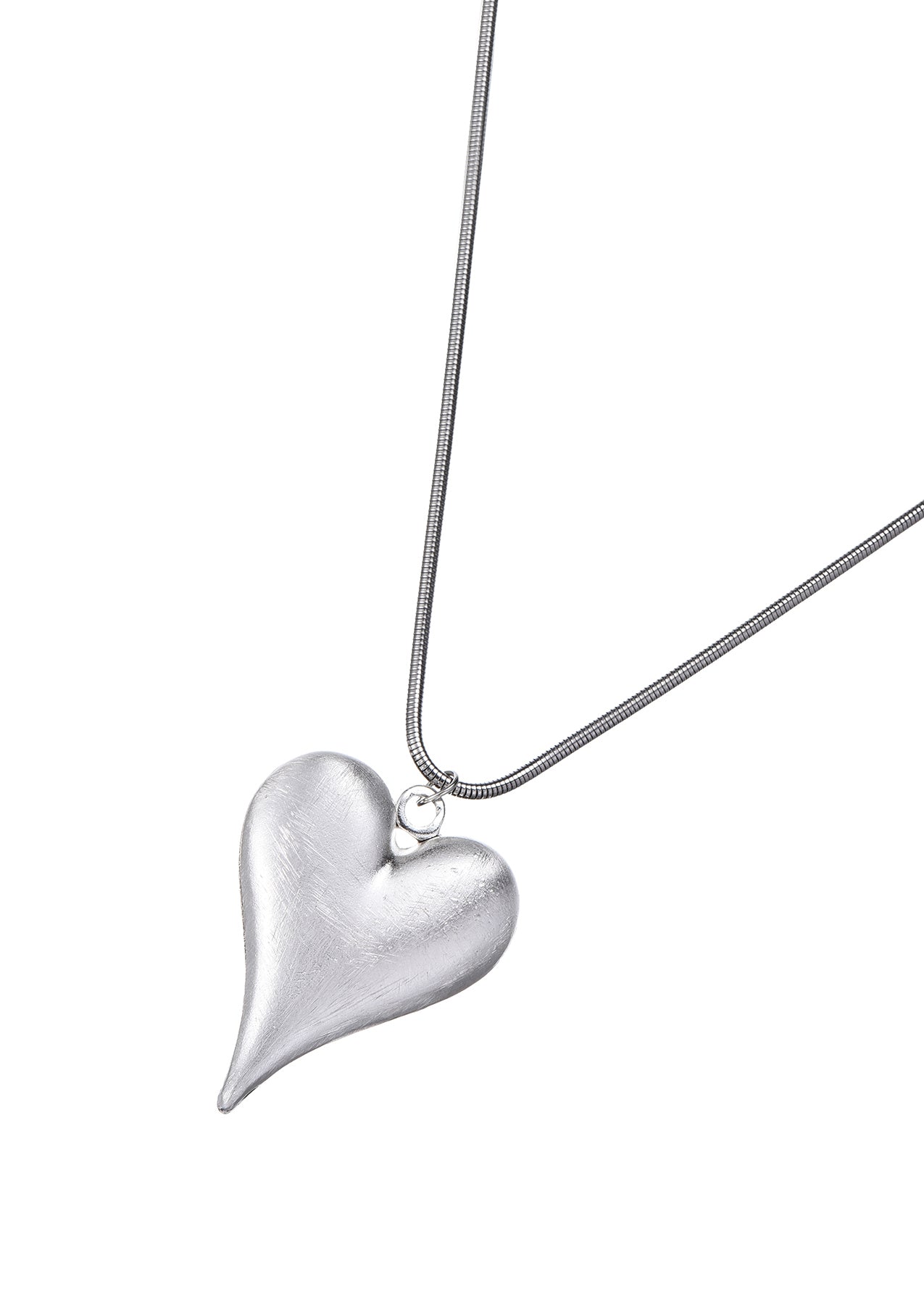 Maeve – Lange Halskette mit schmelzendem Herz aus Silber