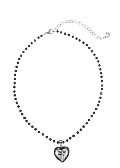 Aoi Y2k Schwarze Silberkette