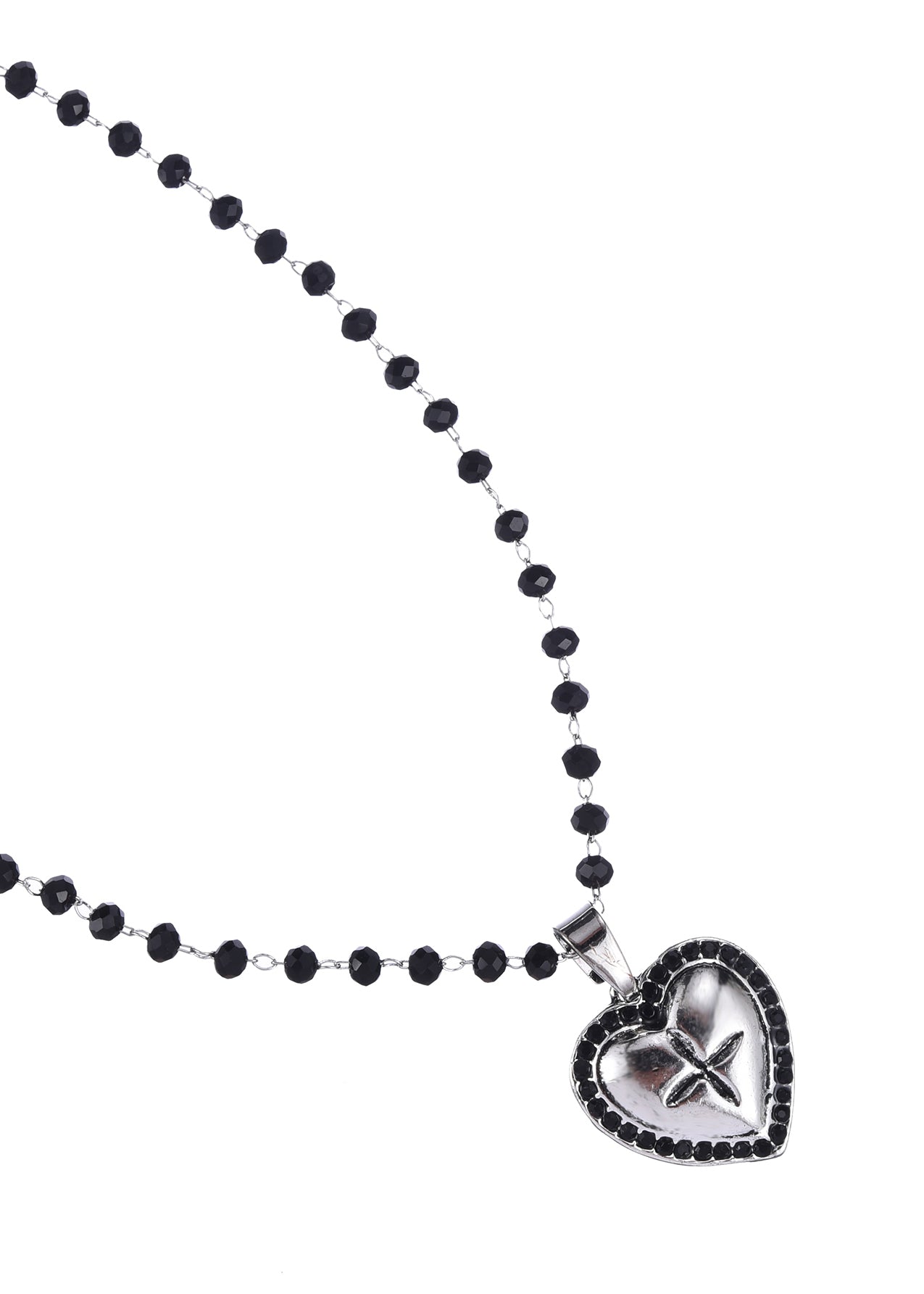 Aoi Y2k Schwarze Silberkette