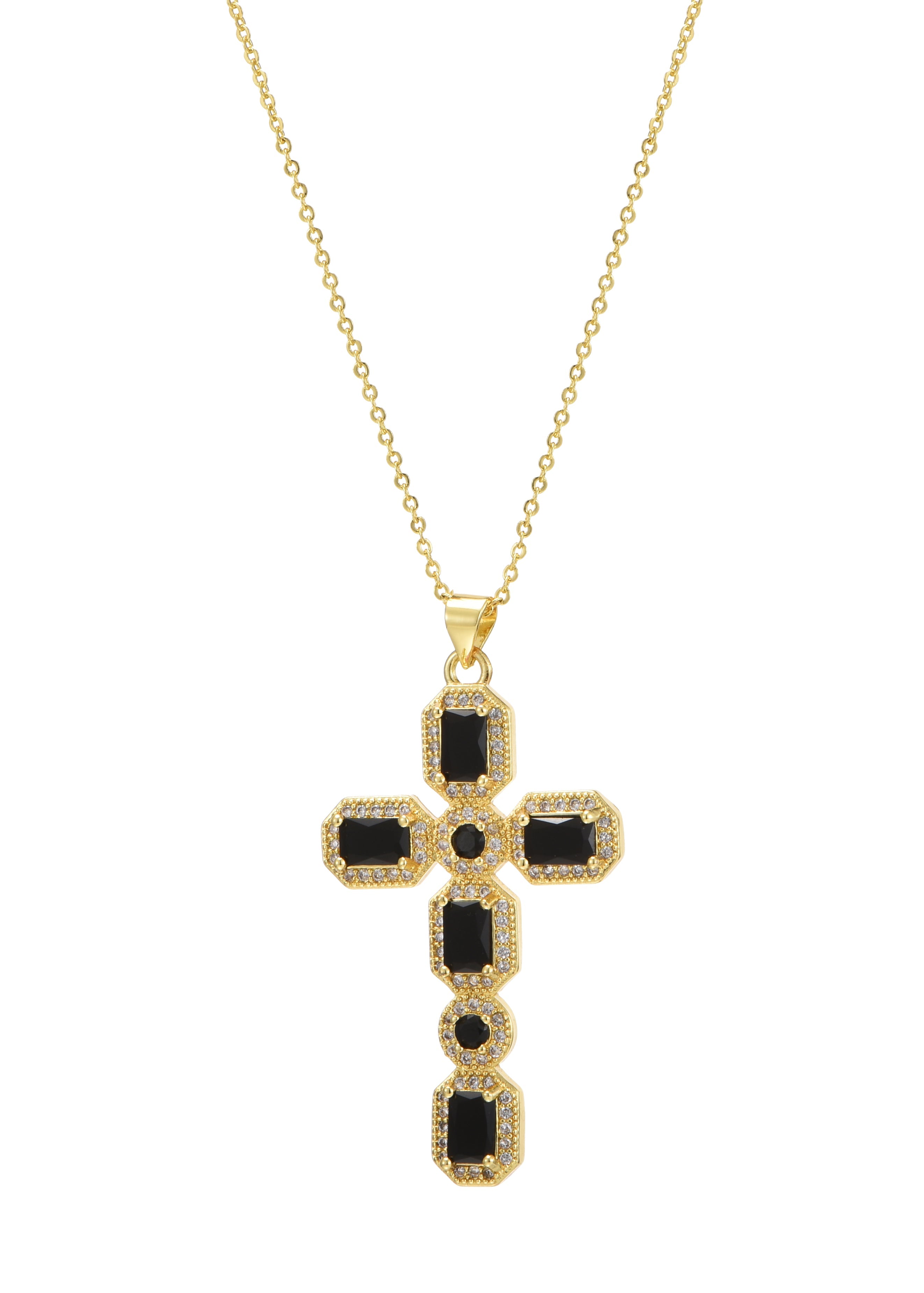 Scarlett Black Goldene Kreuzkette