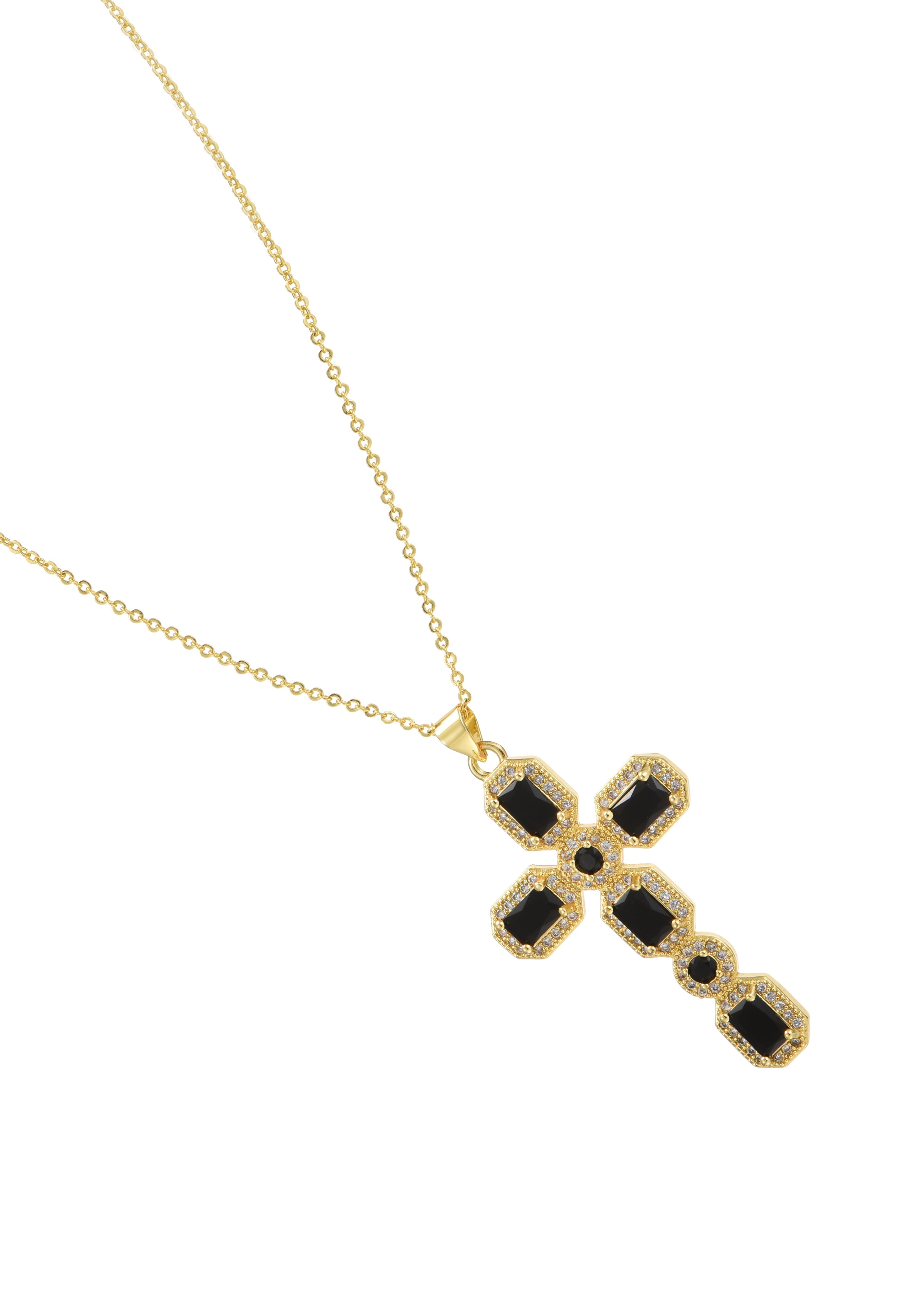 Scarlett Black Goldene Kreuzkette