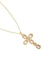 Scarlett Pink Goldene Kreuzkette