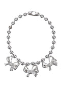 Cleo – Halskette mit riesigen Schleifen in Silber