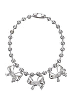 Cleo – Halskette mit riesigen Schleifen in Silber