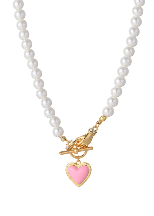 Quinn Pink Love Perlenkette