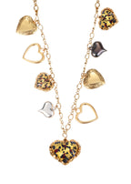 Leo Leopard Herz Lange Kette Goldene Halskette