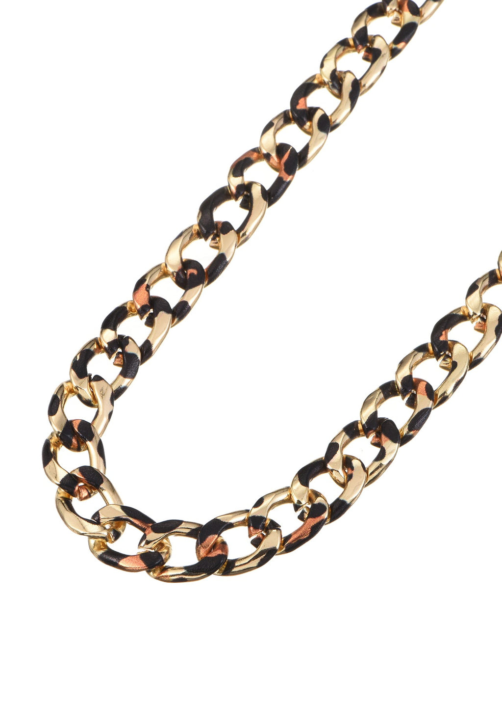 Leo Leopard Goldene Kette Halskette Armband Set