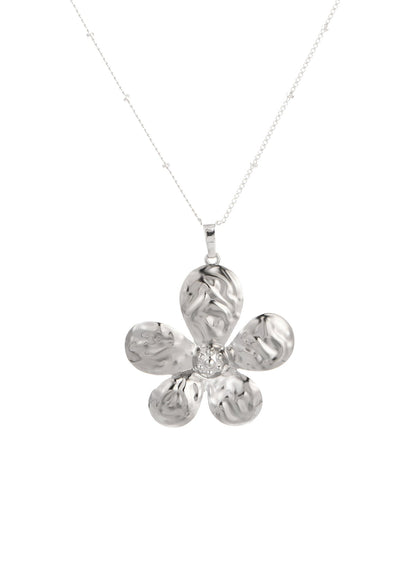 Collana con fiore in argento Remy Bloom
