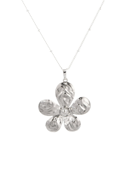 Collana con fiore in argento Remy Bloom