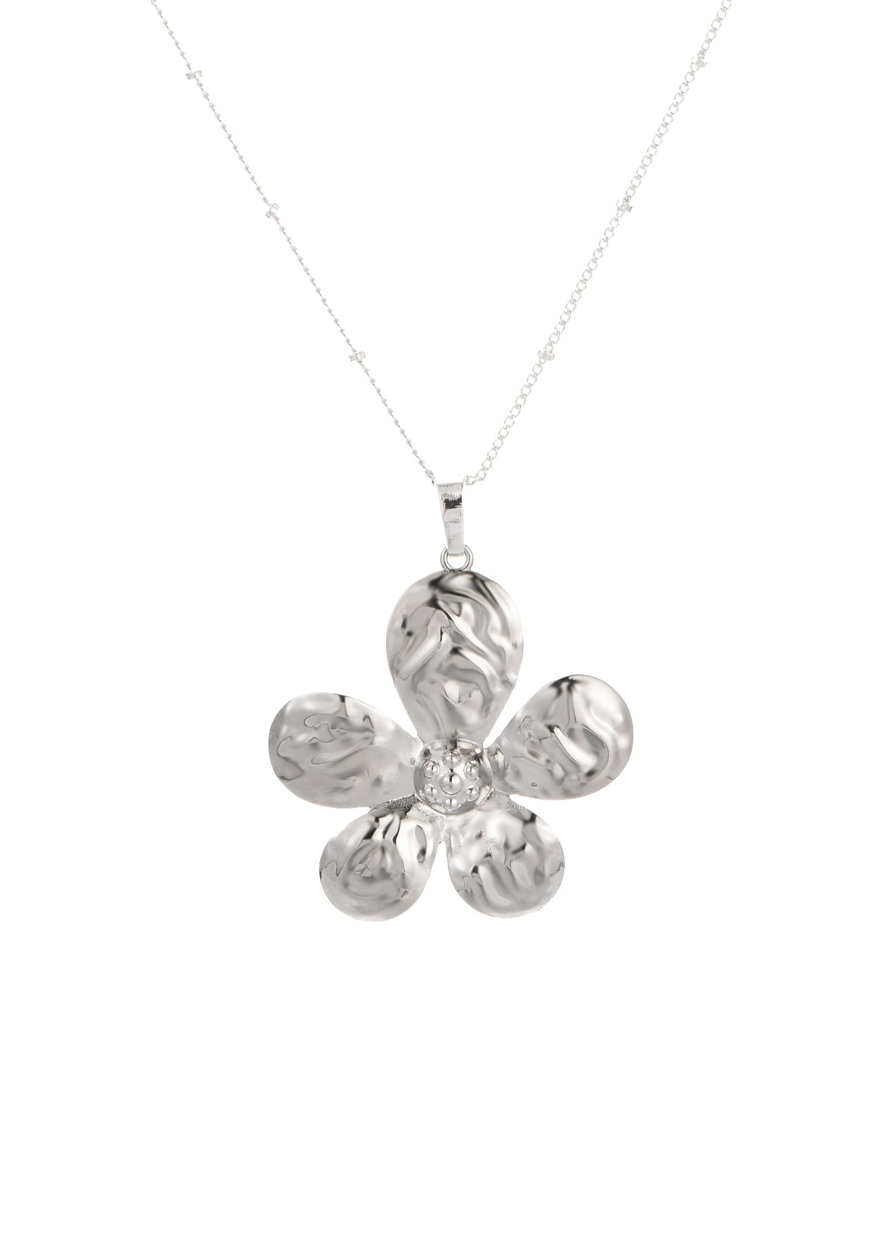Collana con fiore in argento Remy Bloom