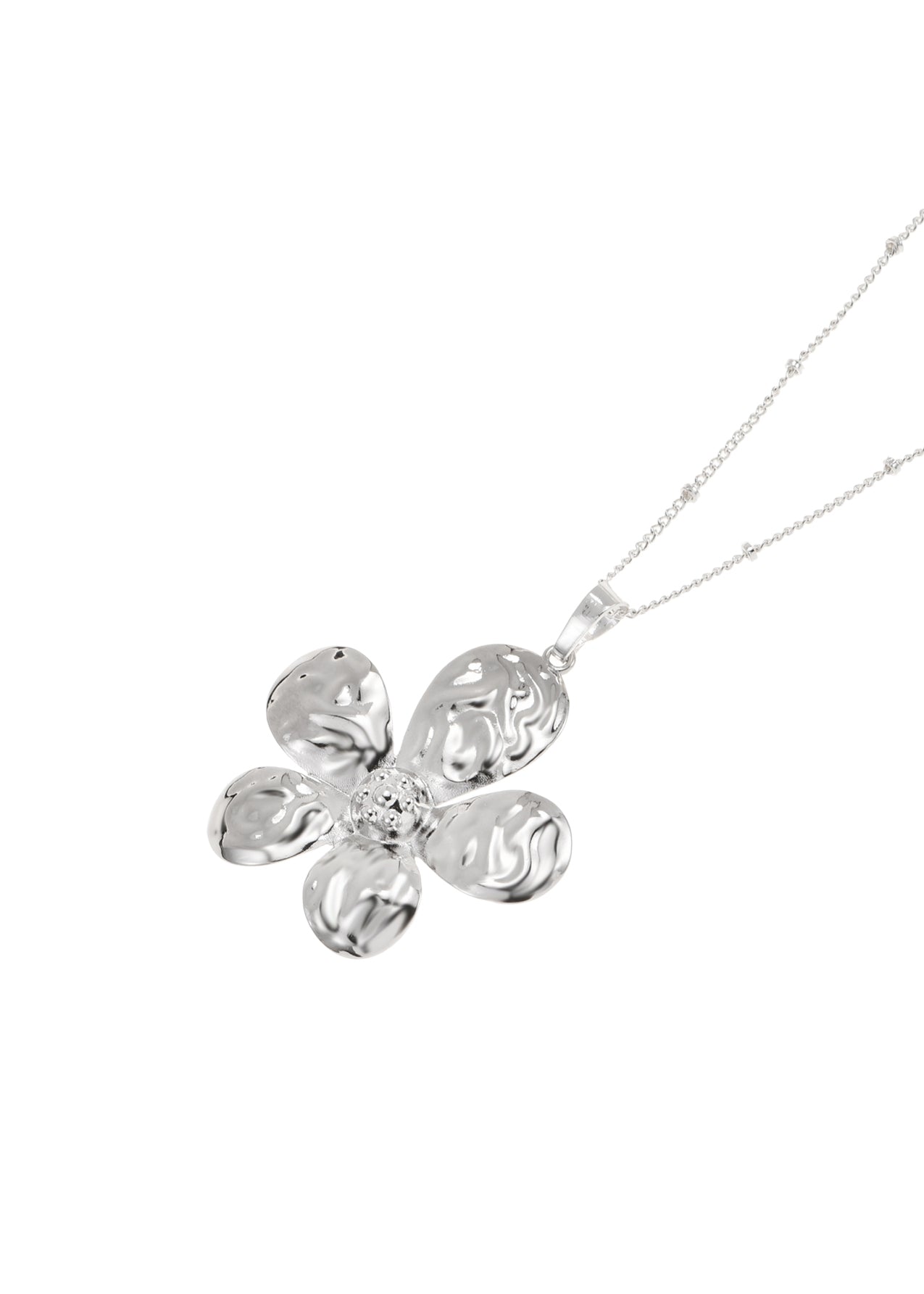 Collana con fiore in argento Remy Bloom