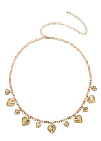 Love Your Body Hearts Goldene Taillenkette