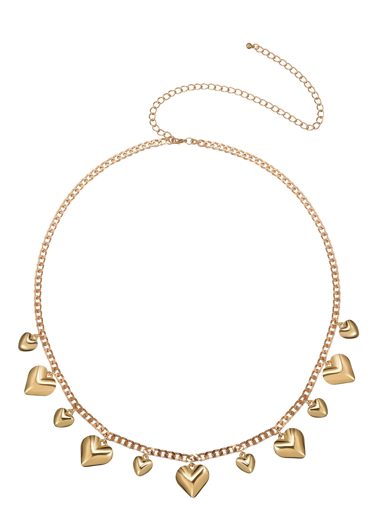 Love Your Body Hearts Goldene Taillenkette
