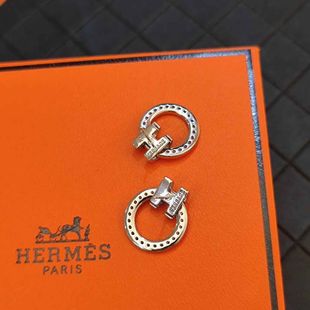 Shiny Crystals Hoop Earrings