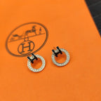 Shiny Crystals Hoop Earrings