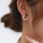 Shiny Crystals Hoop Earrings