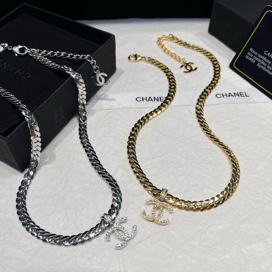 Two Colors Thick Chain Necklace