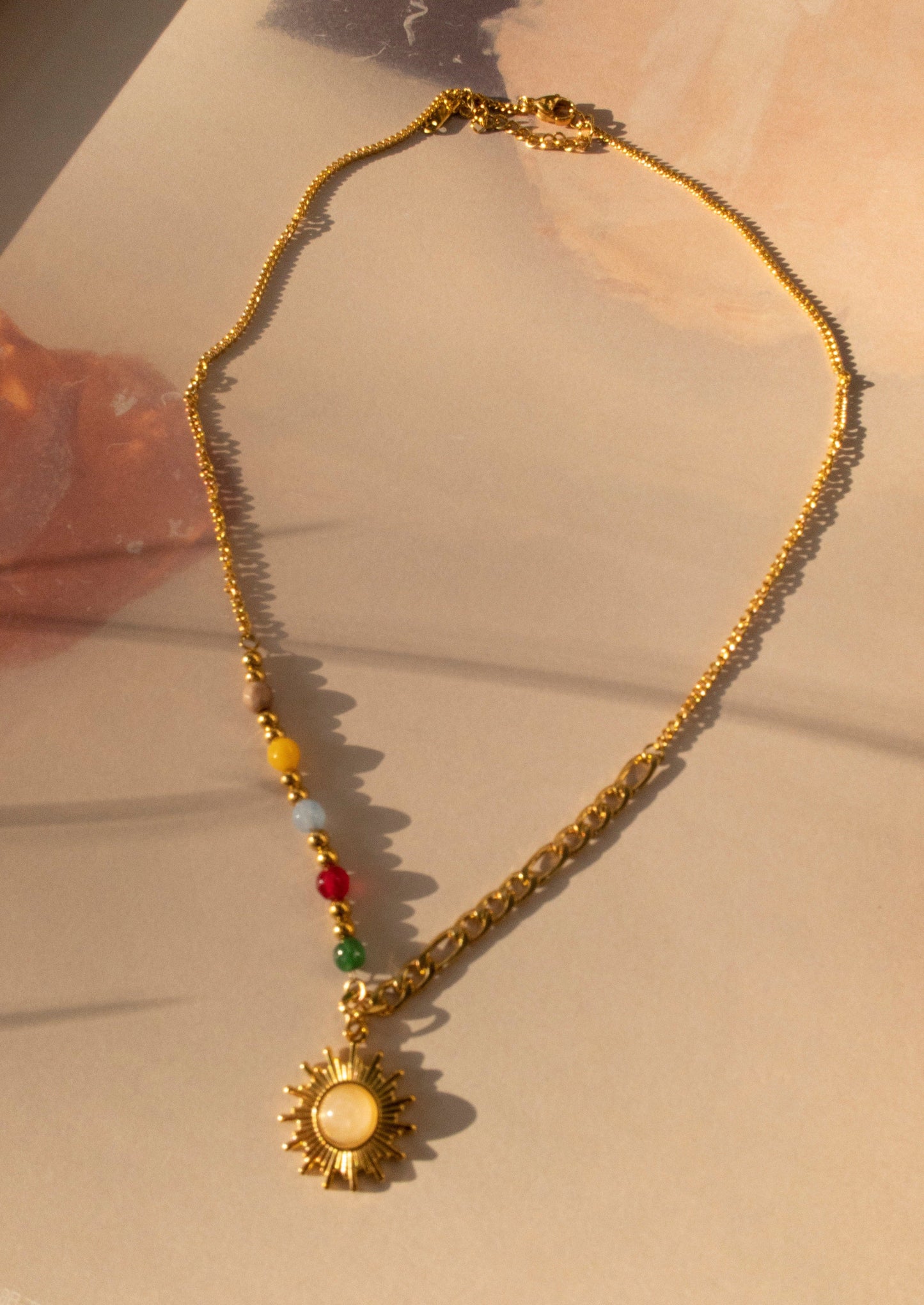 Collana dorata Sonia Soleil Sun