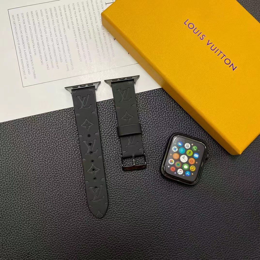 Trendige schwarze Apple Watch-Armbänder (4 Stile)