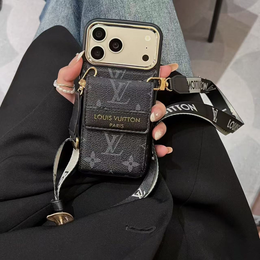 Wallet Strap Design Phone Case For iPhone
