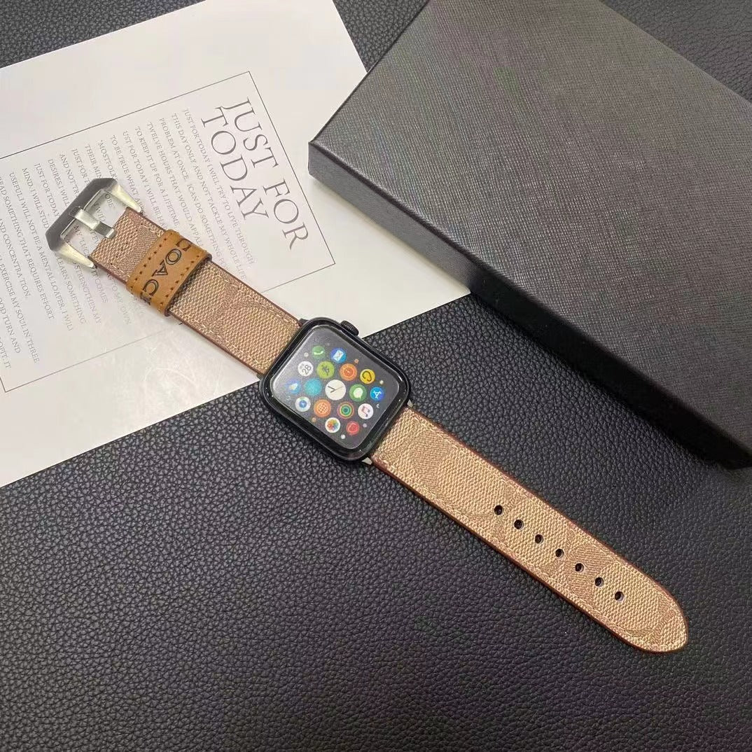 Coffee Leather Apple Watch Straps