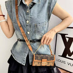 Letter Holster Scarf Chain Wallet Case For iPhone